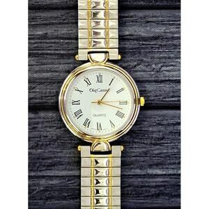 Vintage Rare Oleg Cassini 33rd Annv Mens Watch W Box-Papers